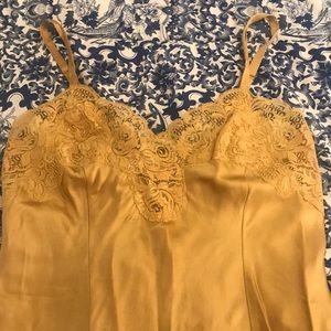 Victoria’s Secret gold 100% silk negligee